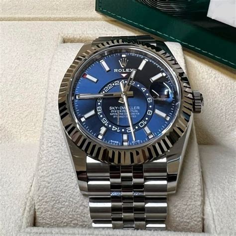 rolex sky dweller baby blue|rolex sky dweller blue price.